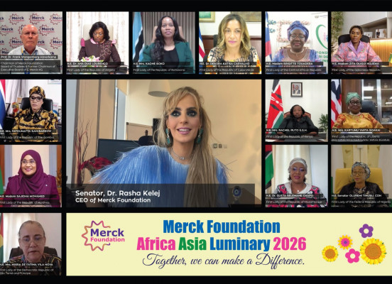 Message from Dr. Rasha Kelej, CEO of Merck Foundation, about the 13th Merck Foundation Africa Asia Luminary 2026, inaugurated by the Chairman of Merck Foundation and herself, together with 12 First Ladies from African and Asian countries