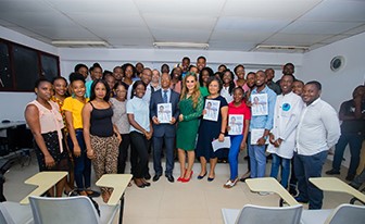 Dr. Rasha Kelej, CEO Merck Foundation meeting Prof. Nicolau Santos, Dean School of Medicine Agostinho Neto University Of Angola.