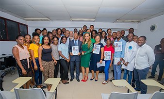Dr. Rasha Kelej, CEO Merck Foundation meeting Prof. Nicolau Santos, Dean School of Medicine Agostinho Neto University Of Angola.