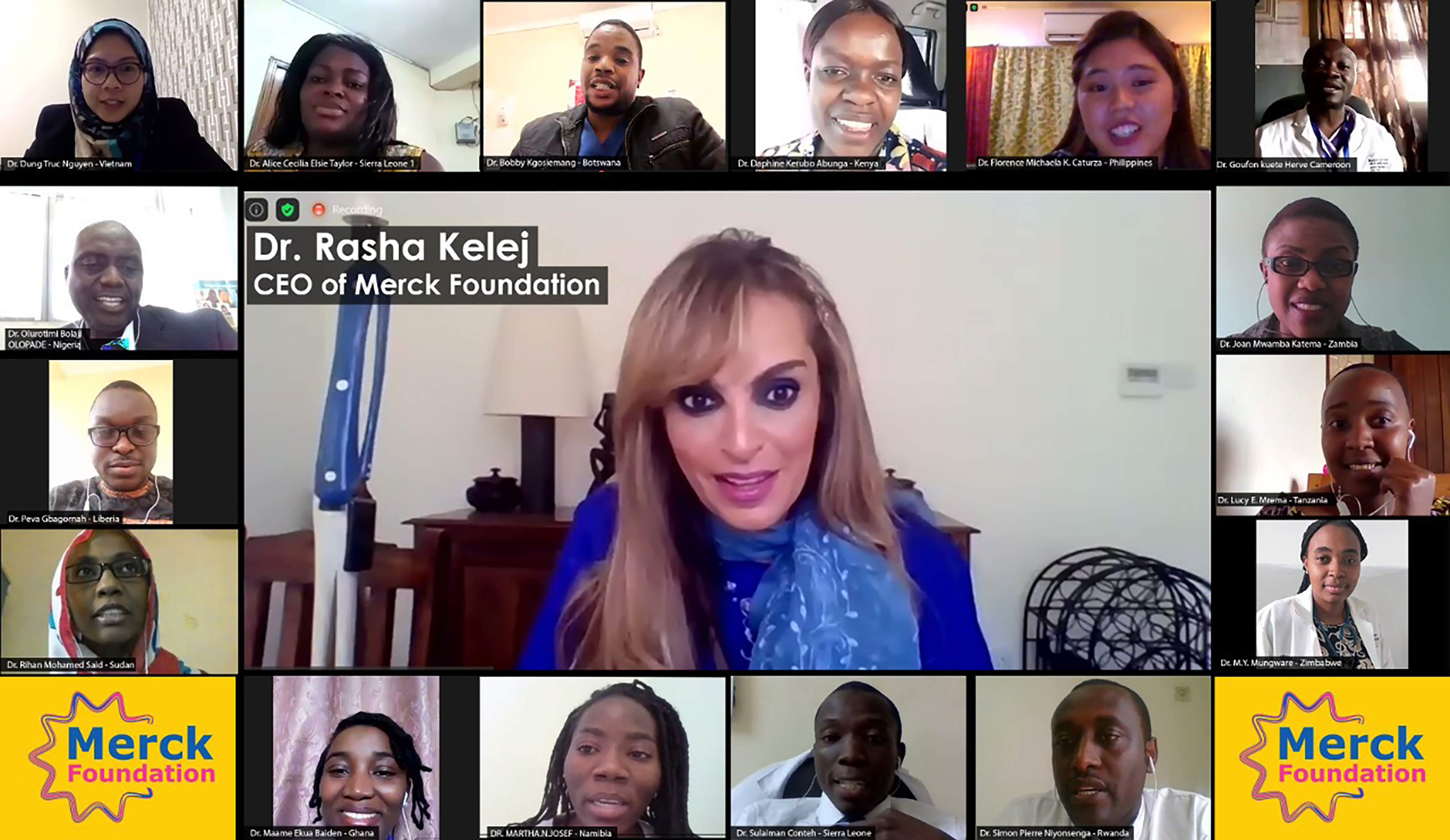 Merck Foundation CEO & Alumni of Diabetes Blue Points Program during Merck Africa Asia Luminary 2020 | Online Special Edition - Virtual Conference