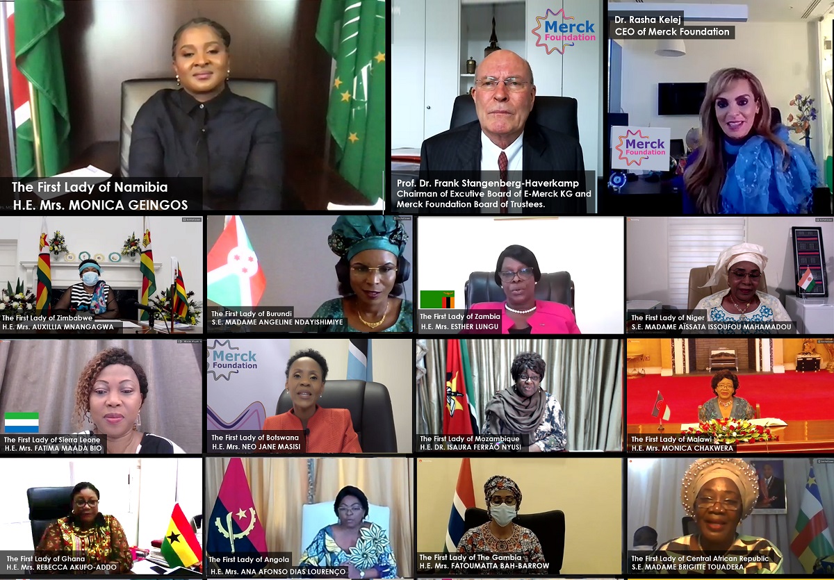 H.E. MONICA GEINGOS, The First Lady of Namibia & Ambassador of Merck More Than a Mother during, Merck Foundation First Ladies Initiative - VC Summit 2020