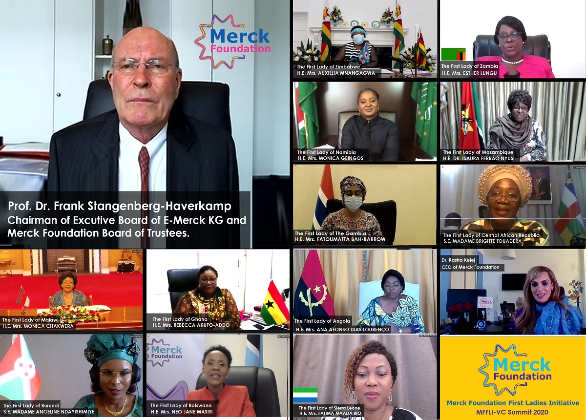 Prof. Dr. Frank Stangenberg Haverkamp, Chairman of the Executive Board of E. Merck KG and the Chairman of Merck Foundation Board of Trustees during Merck Foundation First Ladies Initiative - VC Summit 2020