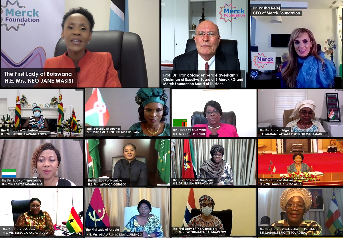H.E. NEO JANE MASISI The First Lady of Botswana & Ambassador of Merck More Than a Mother during, Merck Foundation First Ladies Initiative - VC Summit 2020