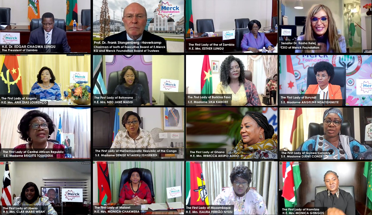 Zambia President, H.E. Dr. EDGAR CHAGWA LUNGU inaugurates the 8th edition of “Merck Foundation Africa Asia Luminary” with 13 African First ladies
