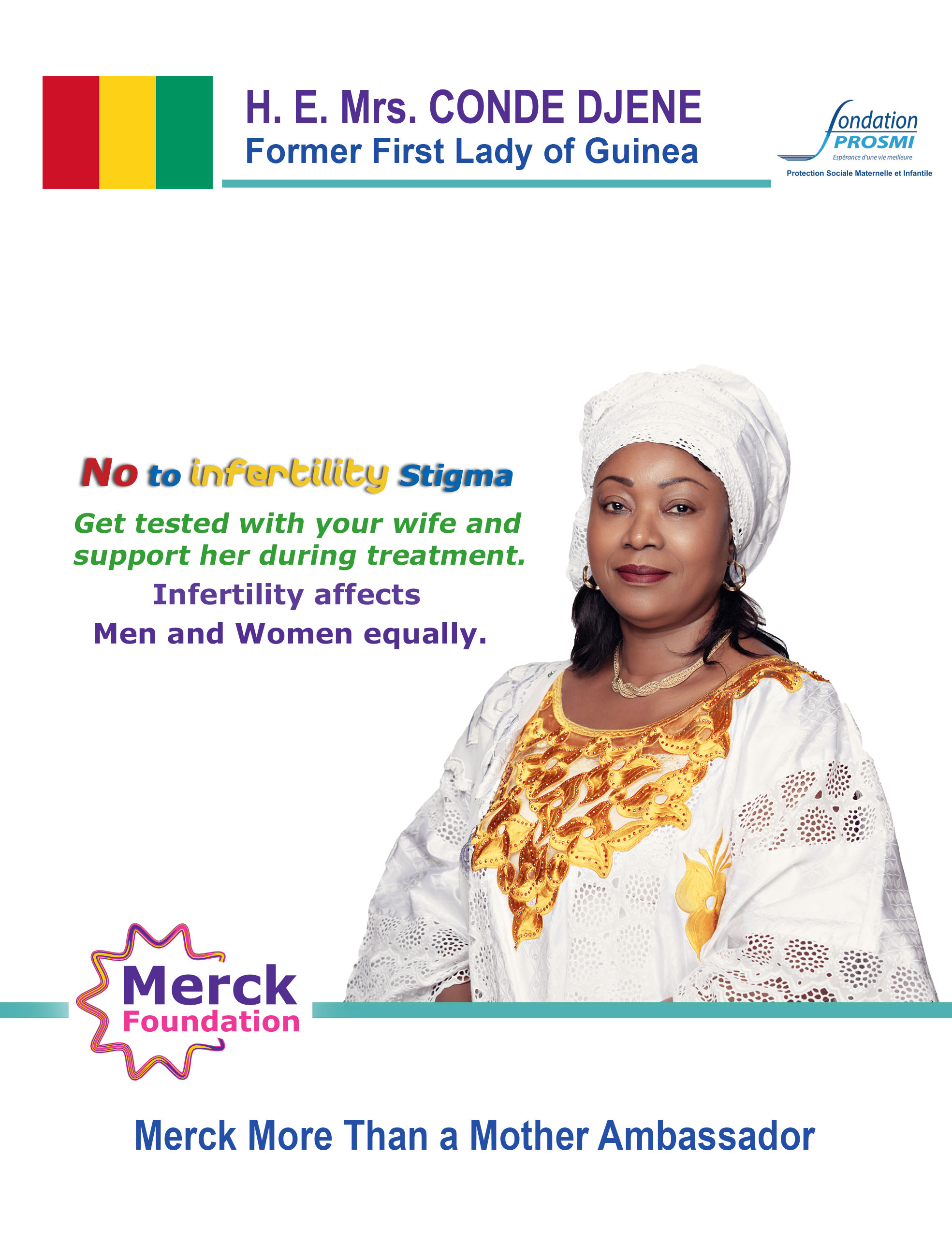 H.E. Madam DJÈNÈ CONDÉ, The Former First Lady of Republic of Guinea Conakry and Ambassador of Merck More Than a Mother