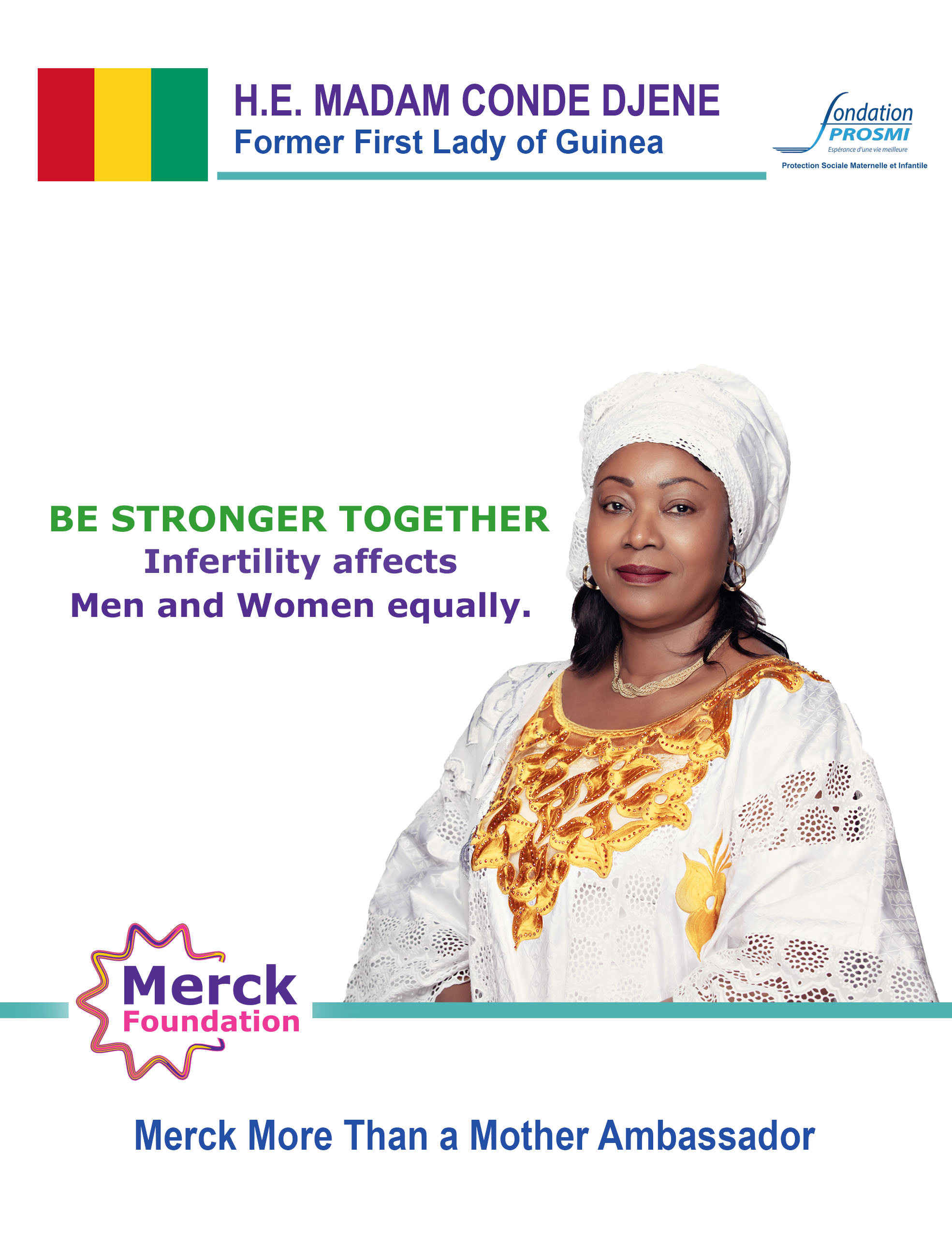 H.E. Madam DJÈNÈ CONDÉ, The Former First Lady of Republic of Guinea Conakry and Ambassador of Merck More Than a Mother