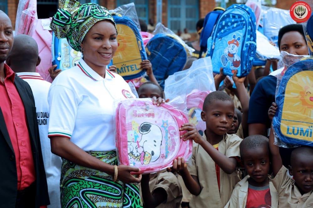 As a part of Educating Linda Program, Merck Foundation together with the First Lady of Burundi H.E. Madam ANGELINE NDAYISHIMIYE distributed School Items to deserving brilliant underprivileged girls in Burundi.