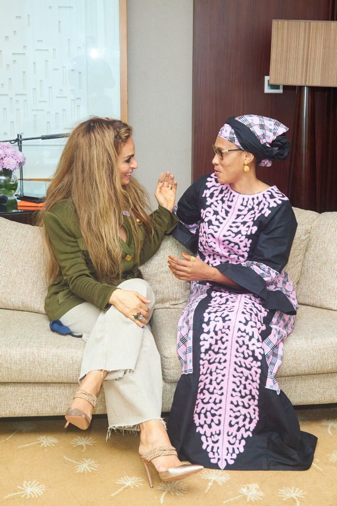 The Gambia First Lady H.E. Mrs. FATOUMATTA BAH-BARROW Rasha Kelej CEO of Merck Foundation 
