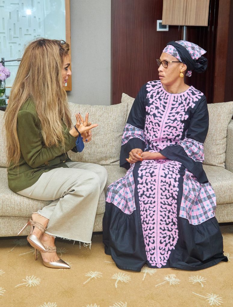 The Gambia First Lady H.E. Mrs. FATOUMATTA BAH-BARROW Rasha Kelej CEO of Merck Foundation 