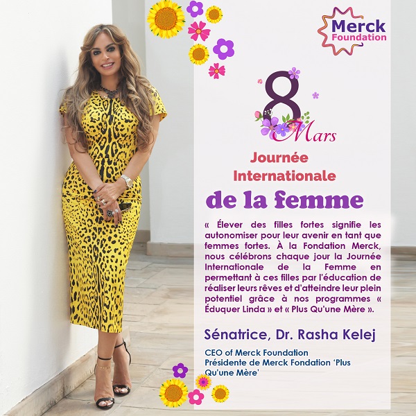 Message du CEO de la Fondation Merck, la sénatrice Rasha Kelej, à l'occasion de la Journée internationale de la femme 2022