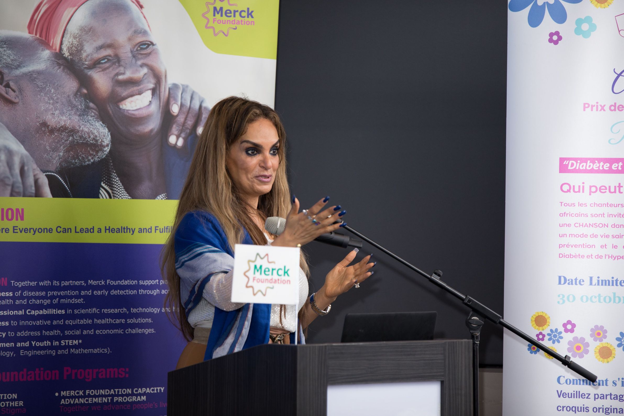 Senator, Dr. Rasha Kelej, CEO of Merck Foundation, during Merck Foundation Health Media Training Session in Mauritius.