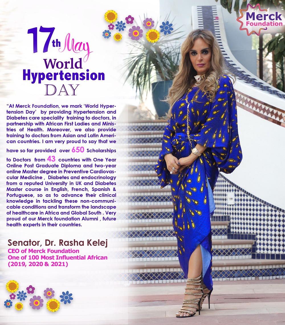 Merck Foundation marks “World Hypertension Day 2022” in partnership with African First Ladies and Ministries of Health via 650 Scholarships for future cardiovascular, Diabetes, and endocrinology experts in Africa