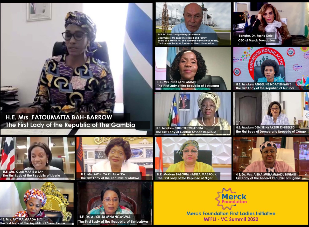 H. E. Mrs. FATOUMATTA BAH-BARROW, The First Lady of Republic of The Gambia during 4th edition of Merck Foundation First Ladies Initiative- MFFLI -  Summit 2022
