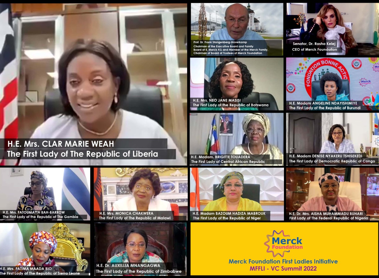 H. E. Mrs. CLAR MARIE WEAH, The First Lady of Republic of Liberia during 4th edition of Merck Foundation First Ladies Initiative- MFFLI -  Summit 2022