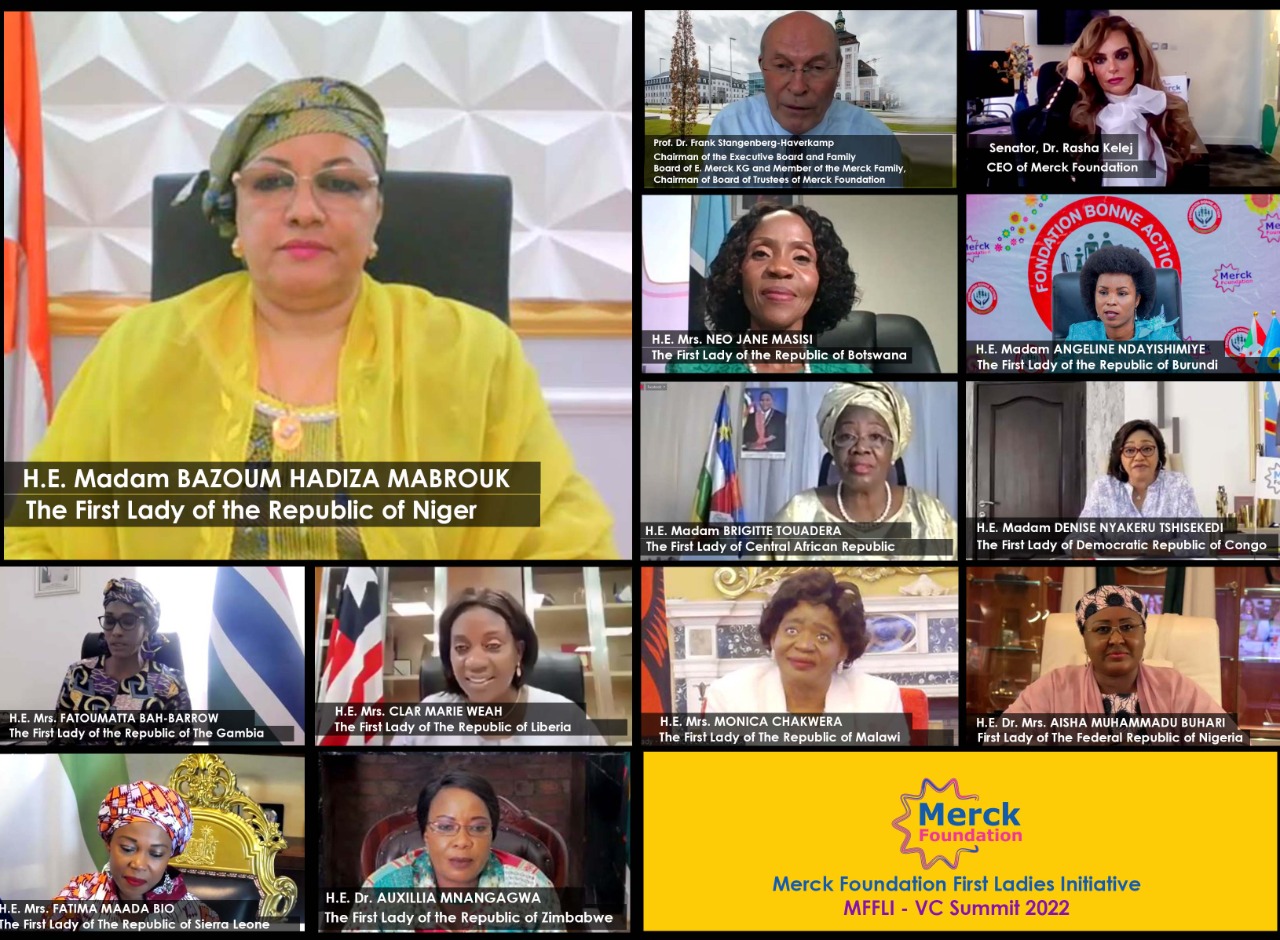 H.E. Madam BAZOUM HADIZA MABROUK, The First Lady of Republic of Niger during 4th edition of Merck Foundation First Ladies Initiative- MFFLI -  Summit 2022