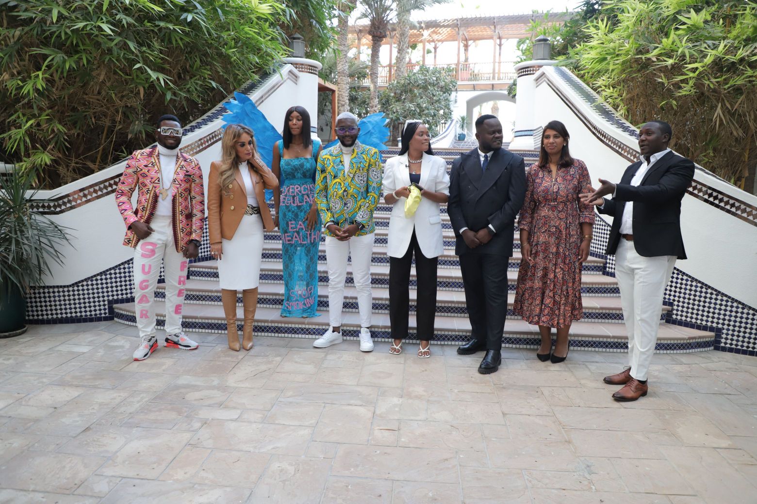 Senator, Dr. Rasha Kelej, CEO of Merck Foundation with Fashion with Purpose Community during the shoot of Episode 1 of Our Africa TV Show