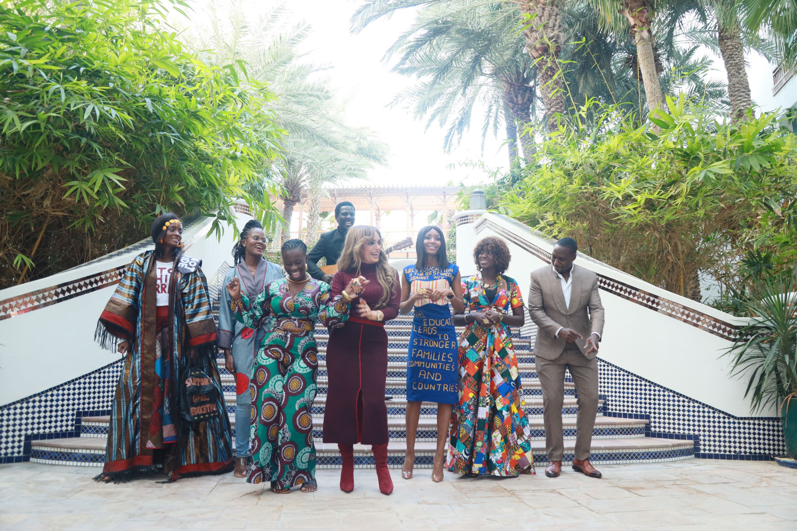 Senator, Dr. Rasha Kelej, CEO of Merck Foundation with Fashion with Purpose Community during the shoot of Episode 2 of “Our Africa by Merck Foundation” TV Program
