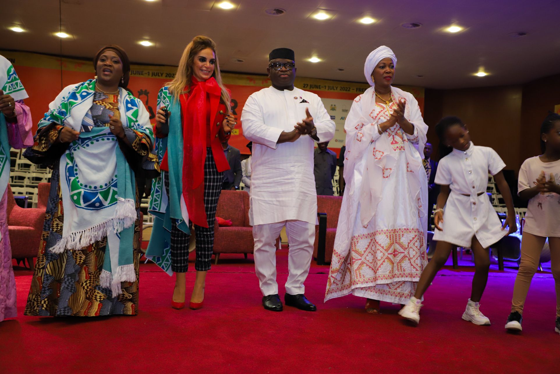 Senator, Dr. Rasha Kelej with H.E. Mrs. FATIMA MAADA BIO, The First Lady of Sierra Leone 