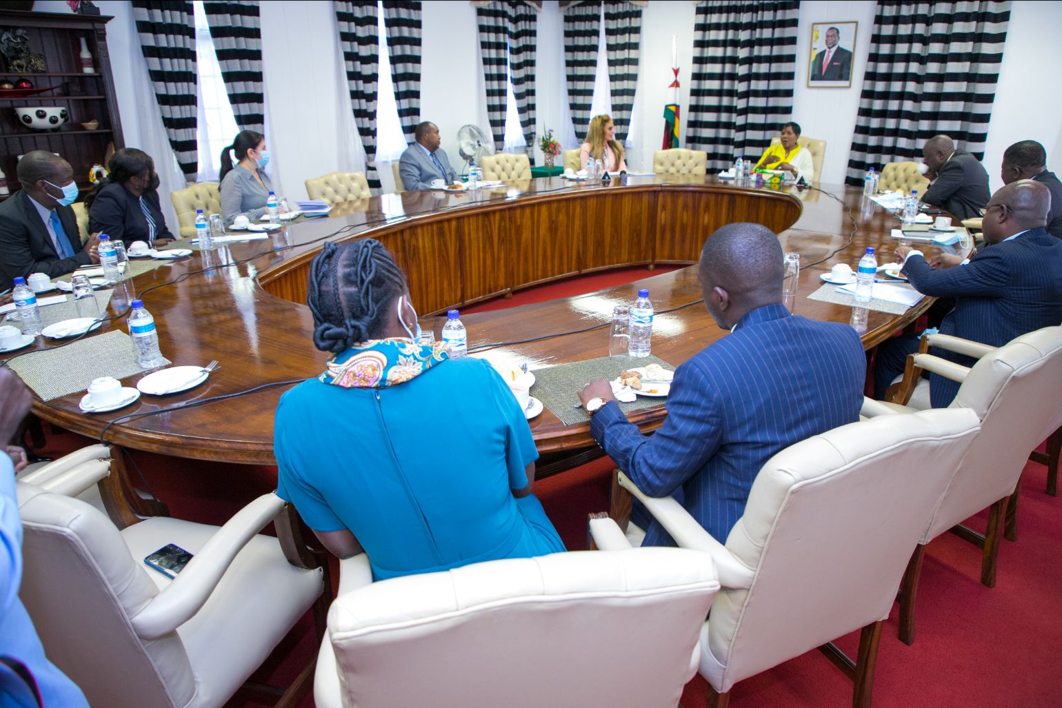 Senator, Dr Rasha Kelej, CEO of Merck Foundation with H.E. Dr. AUXILLIA MNANGAGWA, The First Lady of Zimbabwe and the Ambassador of Merck Foundation ‘More Than a Mother’