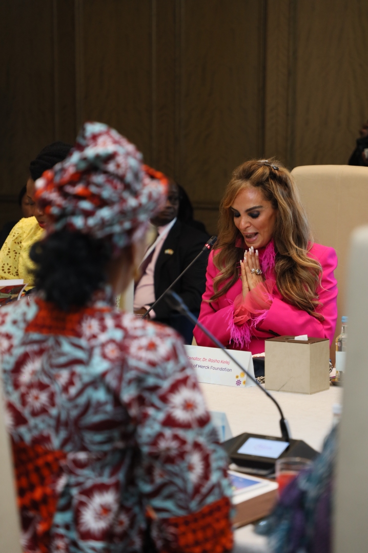 Senator, Dr. Rasha Kelej with African First Ladies and also Ambassadors of Merck Foundation “More Than a Mother” Campaign during Merck Foundation First Ladies Initiative - MFFLI Committee 2022