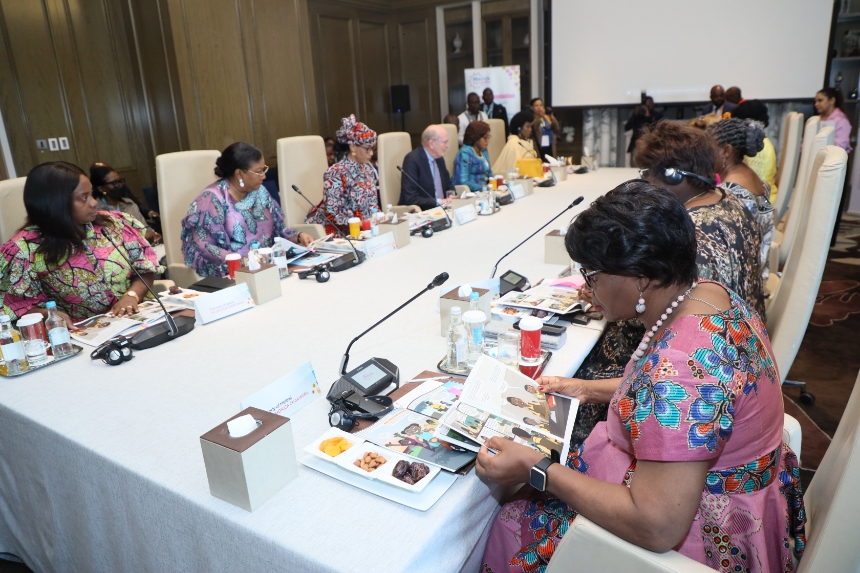 Senator, Dr. Rasha Kelej with African First Ladies and also Ambassadors of Merck Foundation “More Than a Mother” Campaign during Merck Foundation First Ladies Initiative - MFFLI Committee 2022