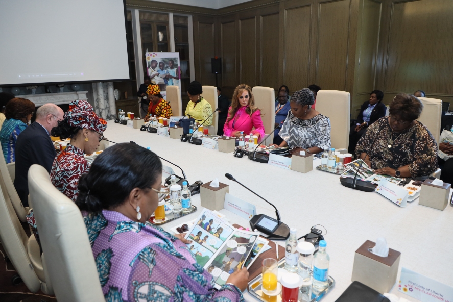 Senator, Dr. Rasha Kelej with African First Ladies and also Ambassadors of Merck Foundation “More Than a Mother” Campaign during Merck Foundation First Ladies Initiative - MFFLI Committee 2022