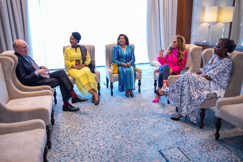 Senator, Dr. Rasha Kelej with African First Ladies and also Ambassadors of Merck Foundation “More Than a Mother” Campaign during Merck Foundation First Ladies Initiative - MFFLI Committee 2022 (Main 5)