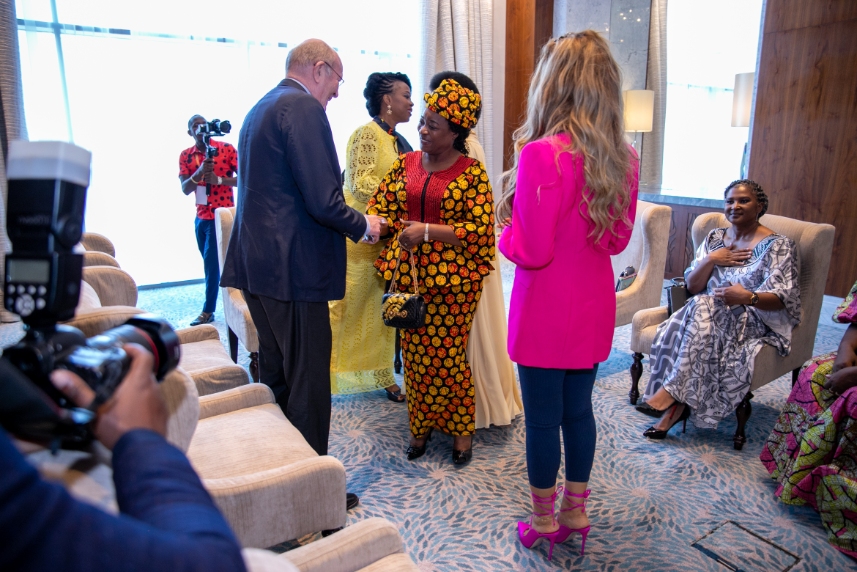Senator, Dr. Rasha Kelej with African First Ladies and also Ambassadors of Merck Foundation “More Than a Mother” Campaign during Merck Foundation First Ladies Initiative - MFFLI Committee 2022