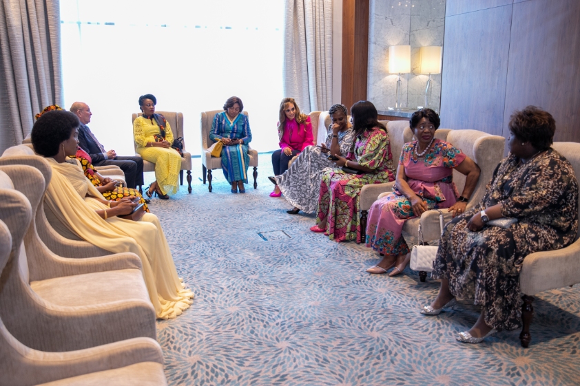 Senator, Dr. Rasha Kelej with African First Ladies and also Ambassadors of Merck Foundation “More Than a Mother” Campaign during Merck Foundation First Ladies Initiative - MFFLI Committee 2022