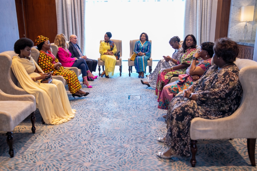 Senator, Dr. Rasha Kelej with African First Ladies and also Ambassadors of Merck Foundation “More Than a Mother” Campaign during Merck Foundation First Ladies Initiative - MFFLI Committee 2022