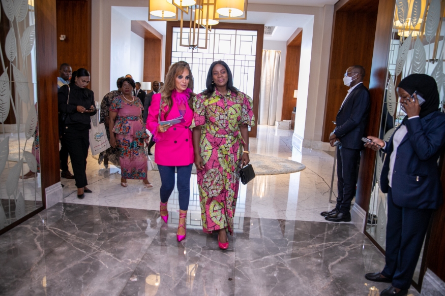 Senator, Dr. Rasha Kelej with African First Ladies and also Ambassadors of Merck Foundation “More Than a Mother” Campaign during Merck Foundation First Ladies Initiative - MFFLI Committee 2022
