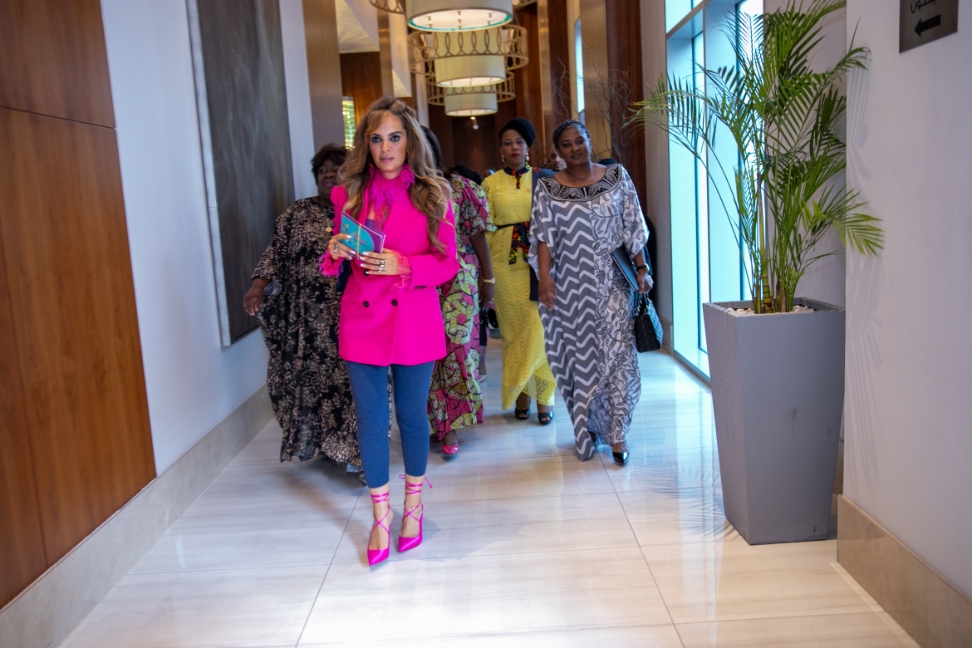 Senator, Dr. Rasha Kelej with African First Ladies  during Merck Foundation First Ladies Initiative - MFFLI Committee 2022 (Main 3)