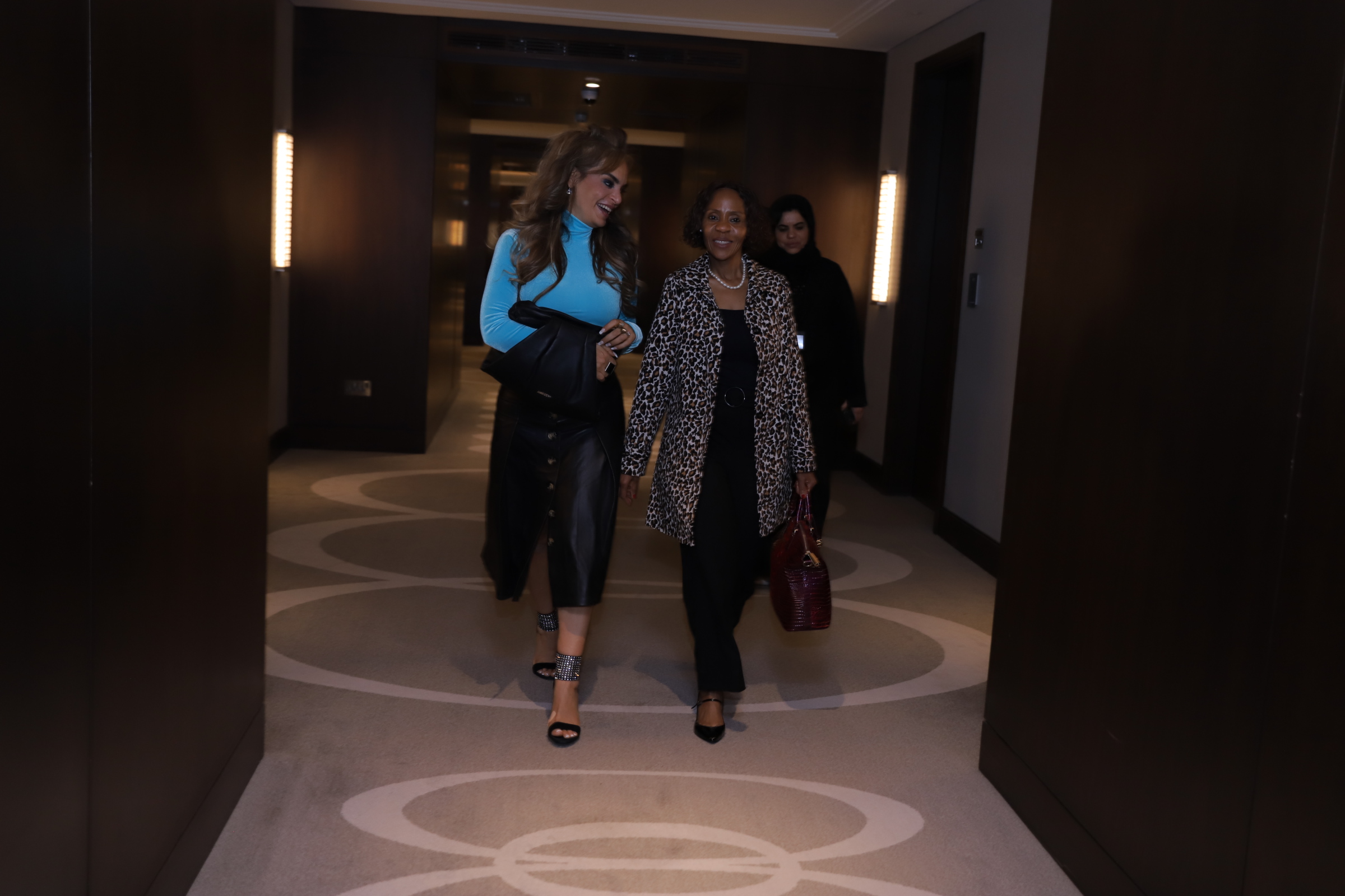Senator, Dr. Rasha Kelej receives H.E. Mrs. NEO JANE MASISI, The First Lady of the Republic of Botswana for 9th Edition of Merck Foundation Africa Asia Luminary