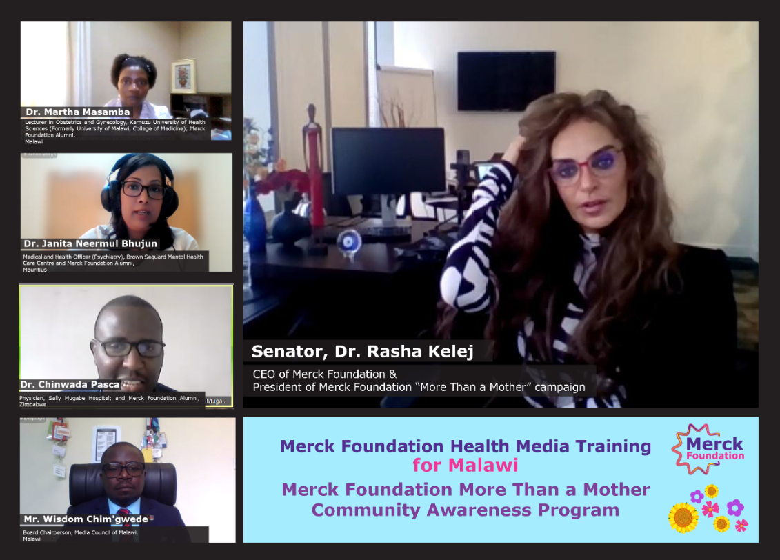 Welcome Note and Introduction to Merck Foundation Programs by Sentor, Dr. Rasha Kelej during MF Health Media Training for Malawi