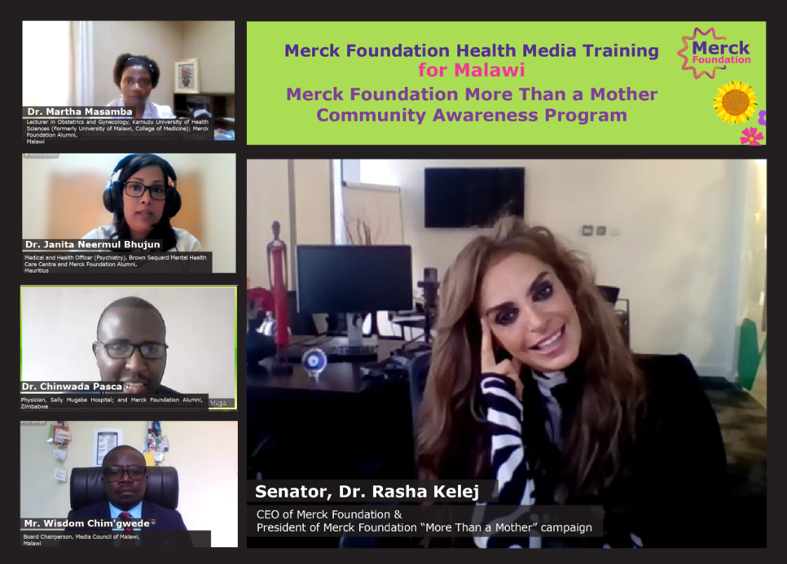 Welcome Note and Introduction to Merck Foundation Programs by Sentor, Dr. Rasha Kelej during MF Health Media Training for Malawi