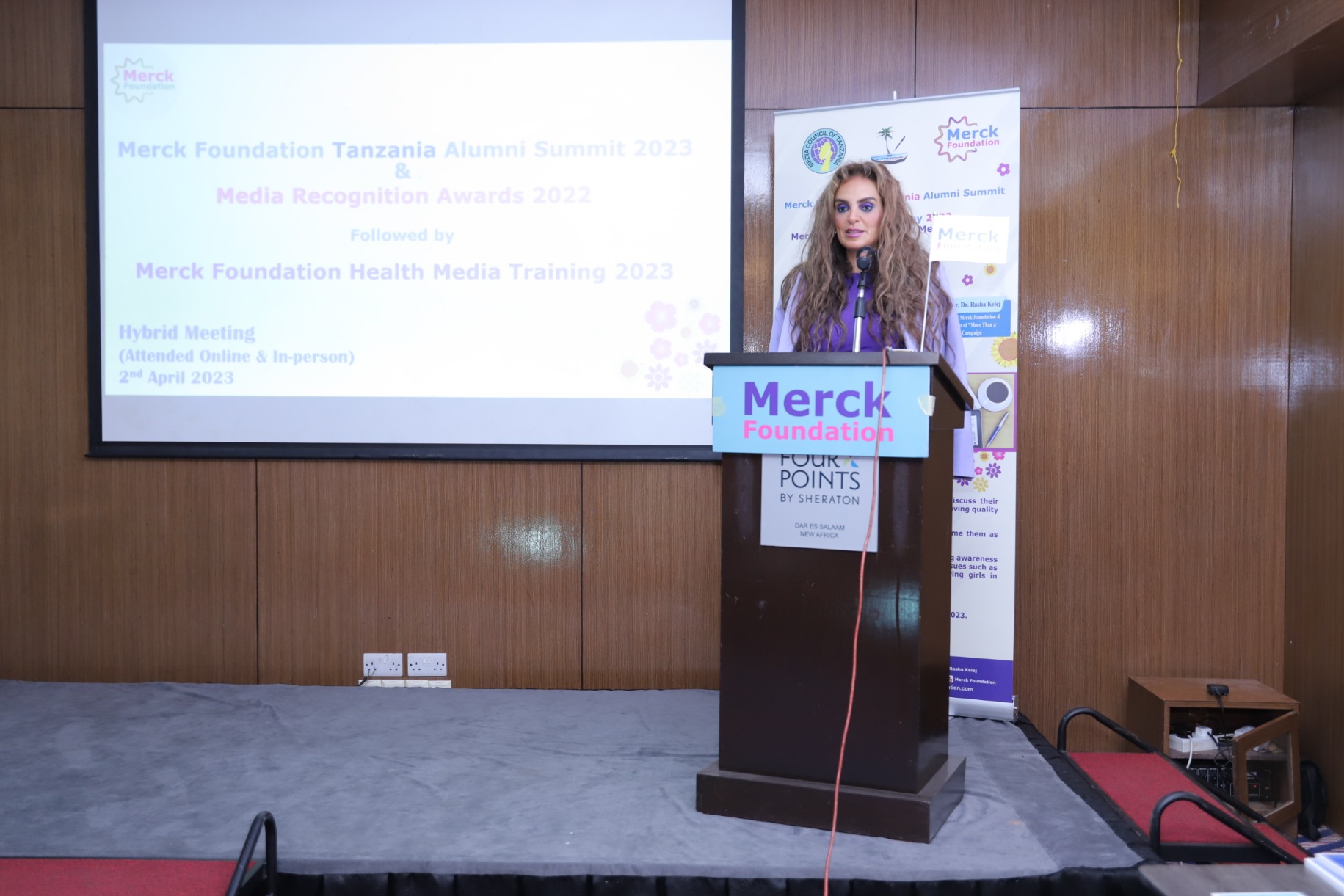 Prof. Dr. Frank Stangenberg Haverkamp, Chairman of Merck Foundation BOT and Senator, Dr. Rasha Kelej, CEO of Merck Foundation during Merck Foundation Tanzania Alumni Summit.