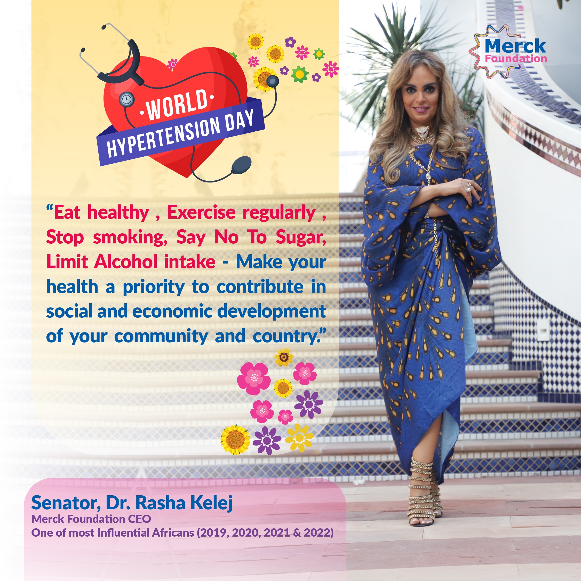 Message from Senator, Dr. Rasha Kelej on World Hypertension Day 2023