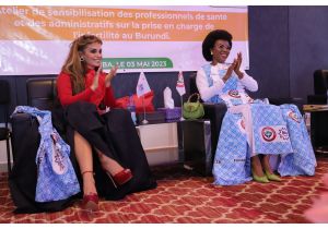 Senator, Dr. Rasha Kelej, CEO of Merck Foundation with Merck Foundation Alumni in Burundi