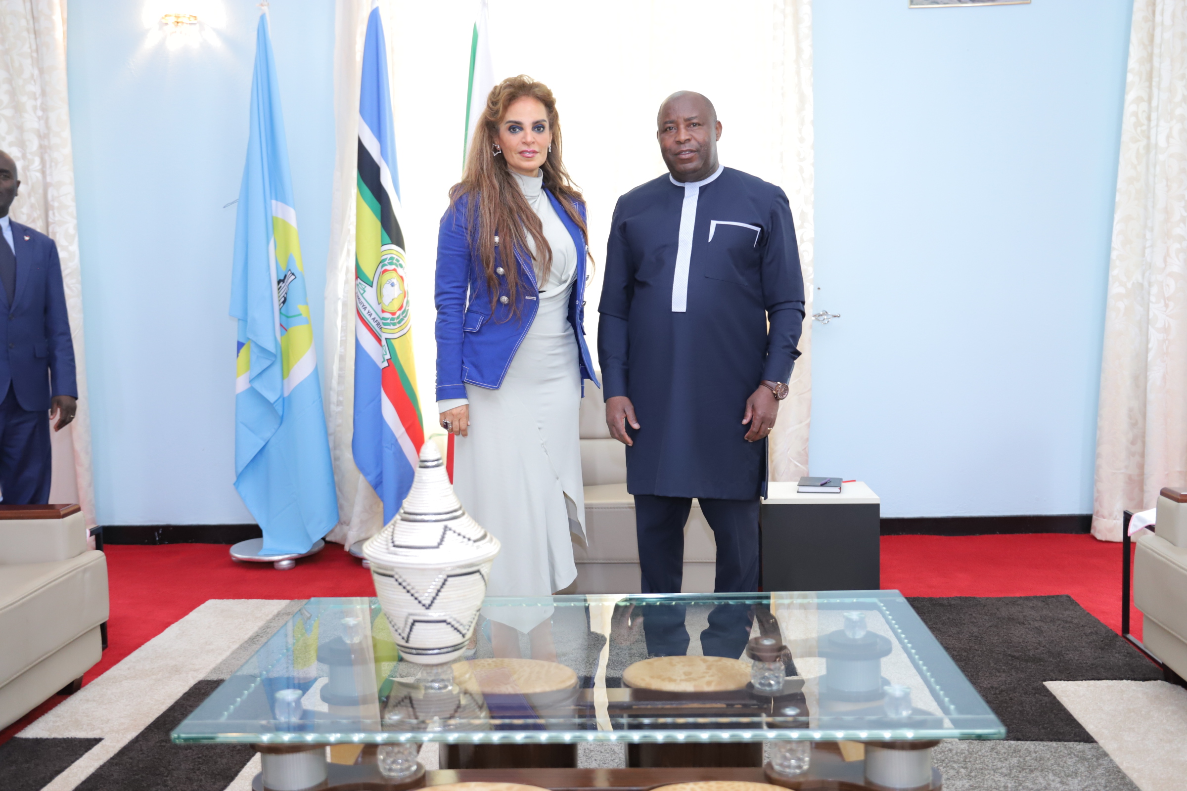 Senator, Dr. Rasha Kelej, CEO of Merck Foundation with H.E. ÉVARISTE NDAYISHIMIYE, The President of Republic of Burundi