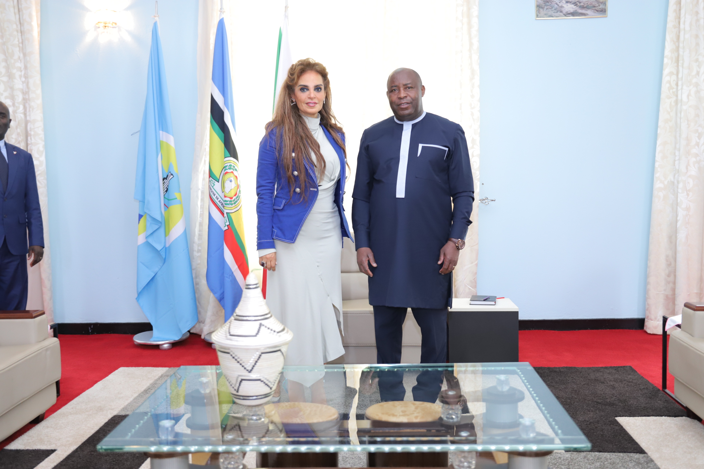 Senator, Dr. Rasha Kelej, CEO of Merck Foundation with H.E. ÉVARISTE NDAYISHIMIYE, The President of Republic of Burundi