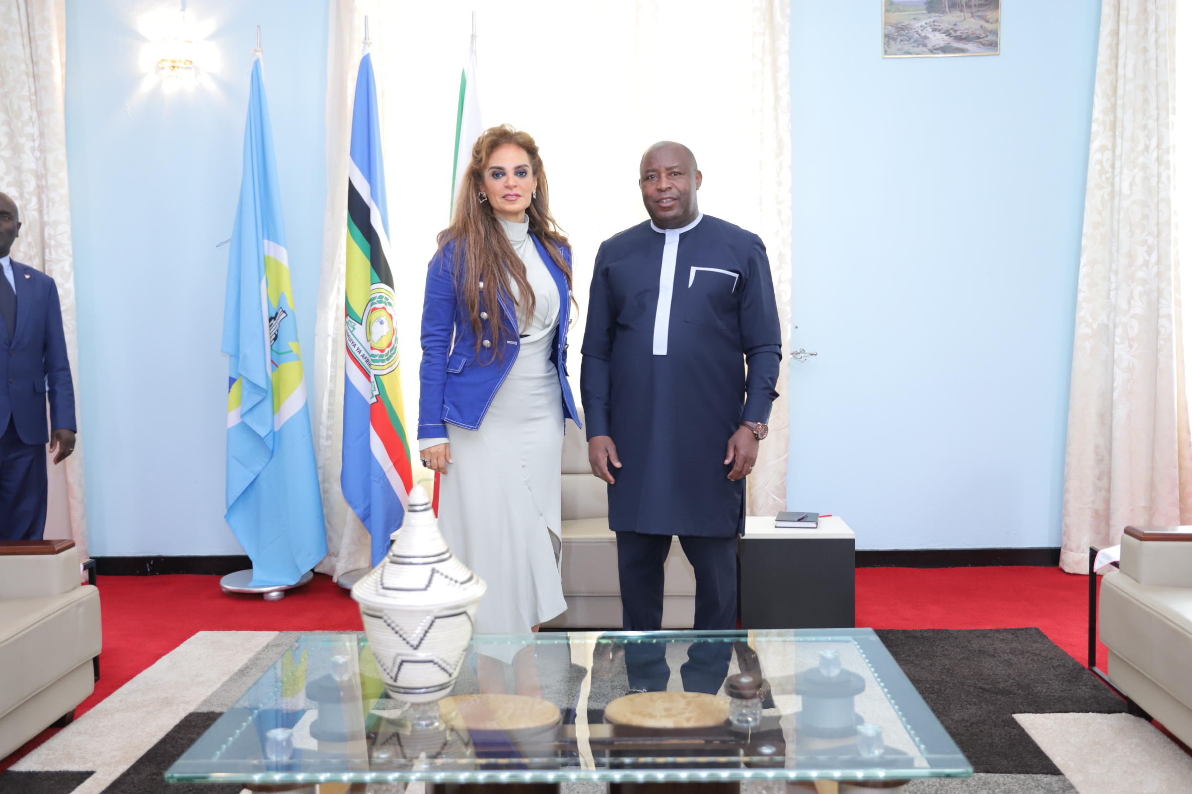 Senator, Dr. Rasha Kelej, CEO of Merck Foundation with H.E. ÉVARISTE NDAYISHIMIYE, The President of Republic of Burundi