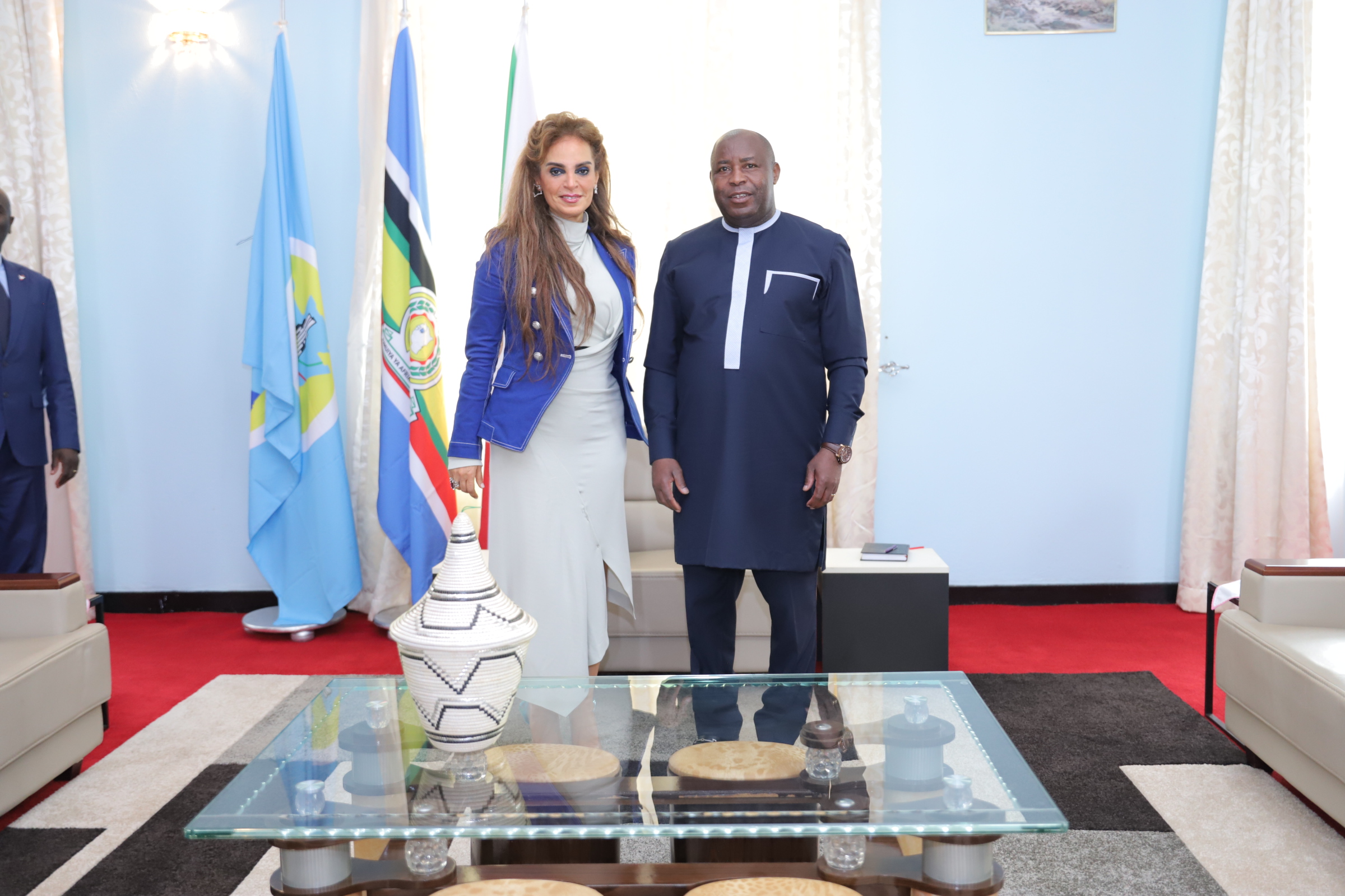 Senator, Dr. Rasha Kelej, CEO of Merck Foundation with H.E. ÉVARISTE NDAYISHIMIYE, The President of Republic of Burundi