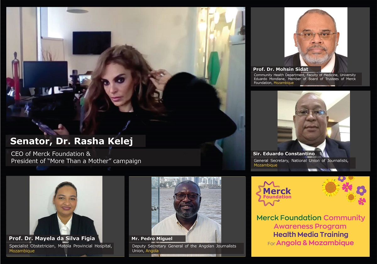 Senator, Dr. Rasha Kelej, CEO of Merck Foundation during the Merck Foundation Health Media Training Videoconference.