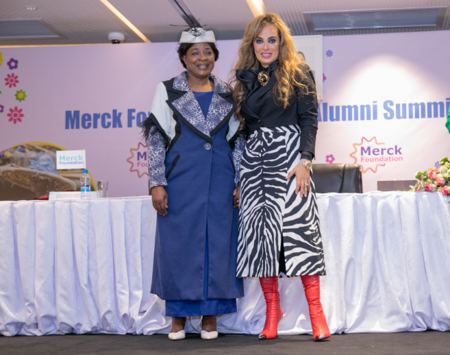 Senator, Dr. Rasha Kelej, CEO of Merck Foundation and President of “More Than a Mother” Campaign with H.E. The First Lady of Republic of Zambia and the Ambassador of “Merck Foundation More Than a Mother” 