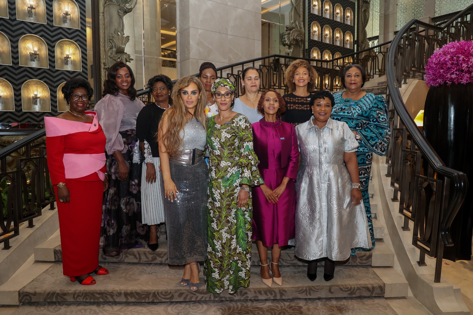 Merck Foundation CEO and Chairman together with African First Ladies in Mumbai, India during the 10th Edition of Merck Foundation Africa Asia Luminary