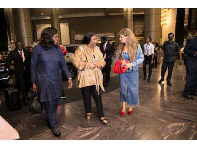 Senator Dr. Rasha Kelej, CEO of Merck Foundation along with H.E. Mrs. REBECCA AKUFO-ADDO, The First Lady of the Republic of Ghana