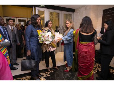 Senator Dr. Rasha Kelej, CEO of Merck Foundation along with H.E. Mrs. CLAR MARIE WEAH, The First Lady of the Republic of Liberia
