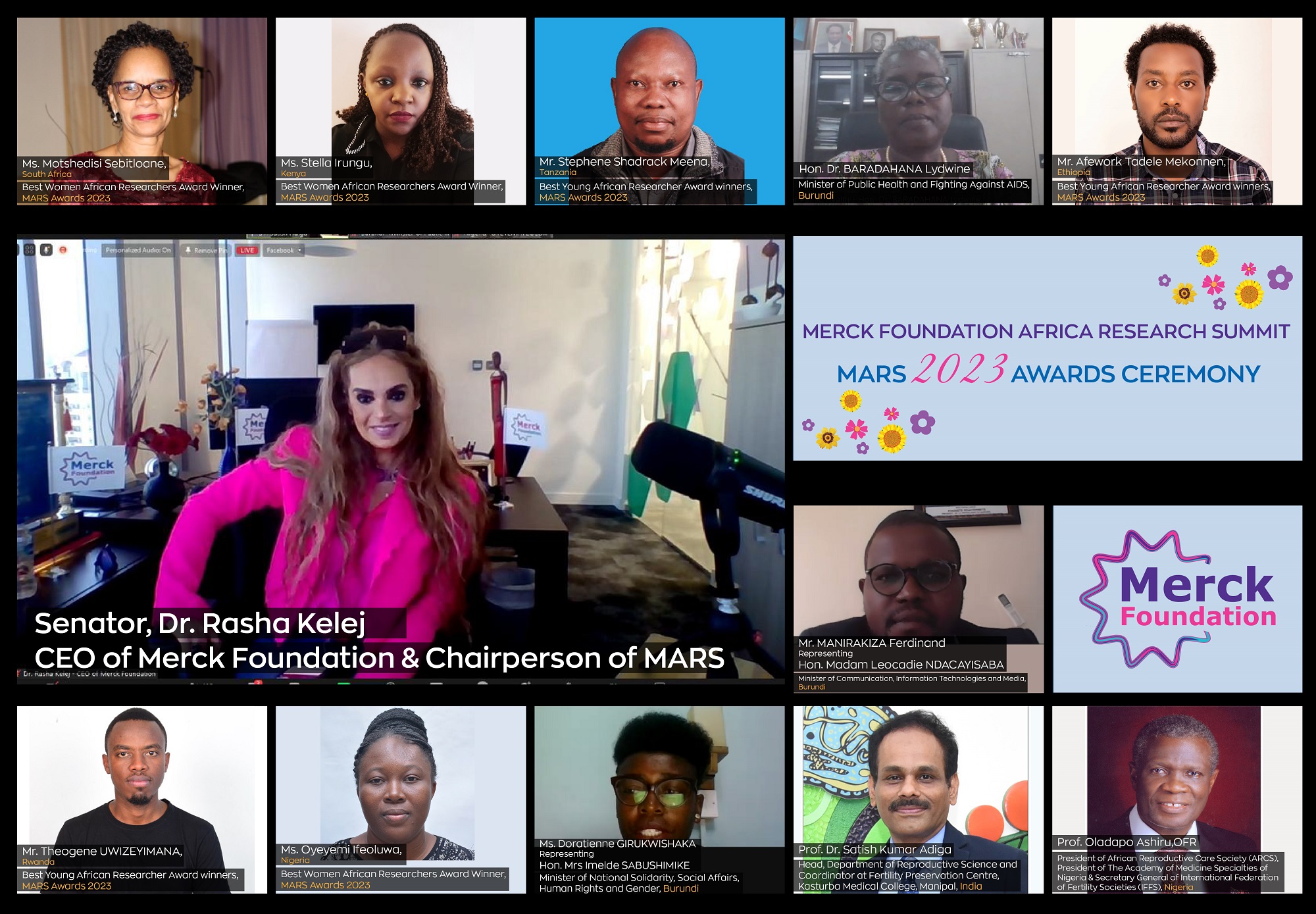 Merck Foundation Africa Research Summit (MARS) Awards 2023 - Online Award Ceremony
