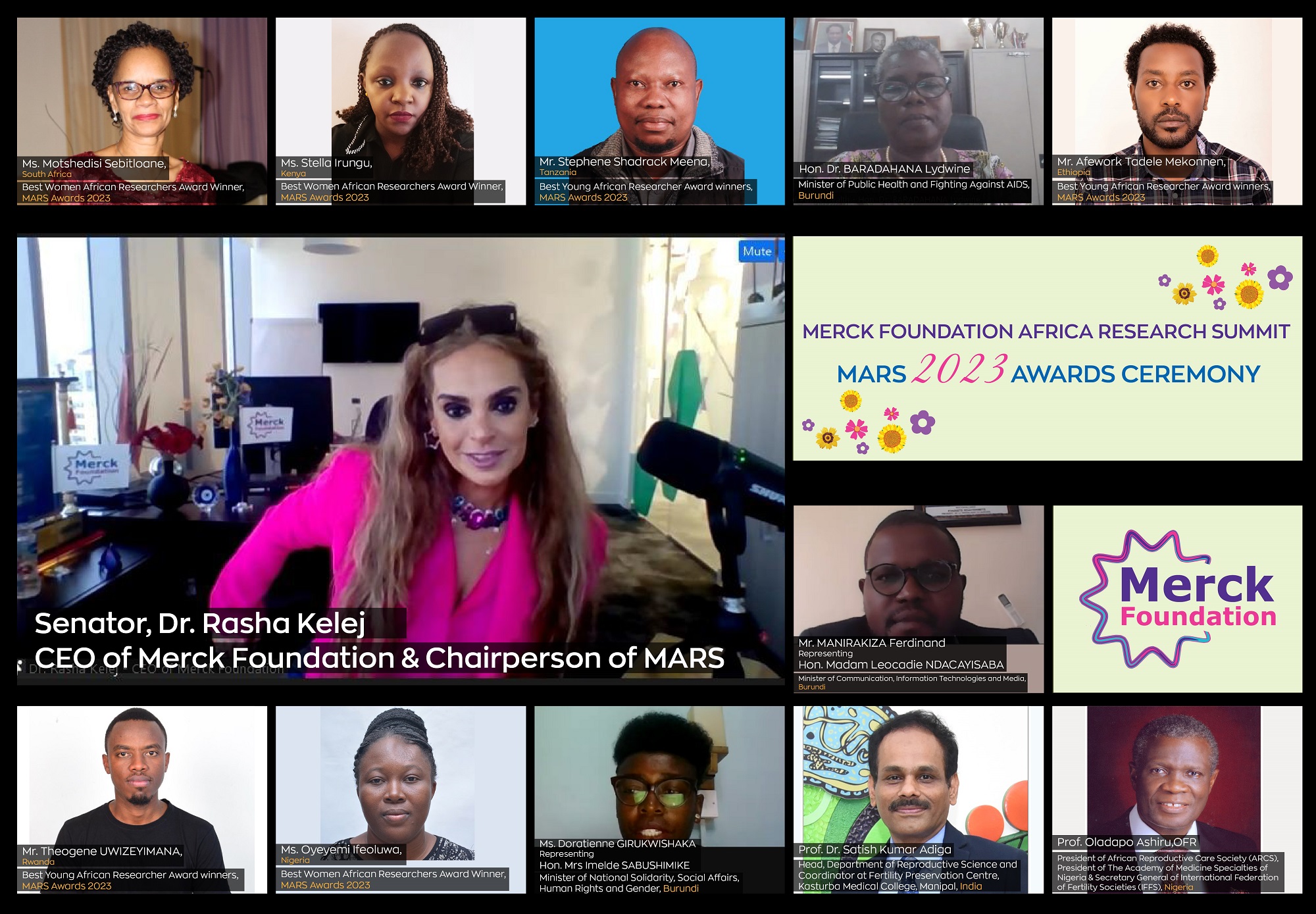 Merck Foundation Africa Research Summit (MARS) Awards 2023 - Online Award Ceremony