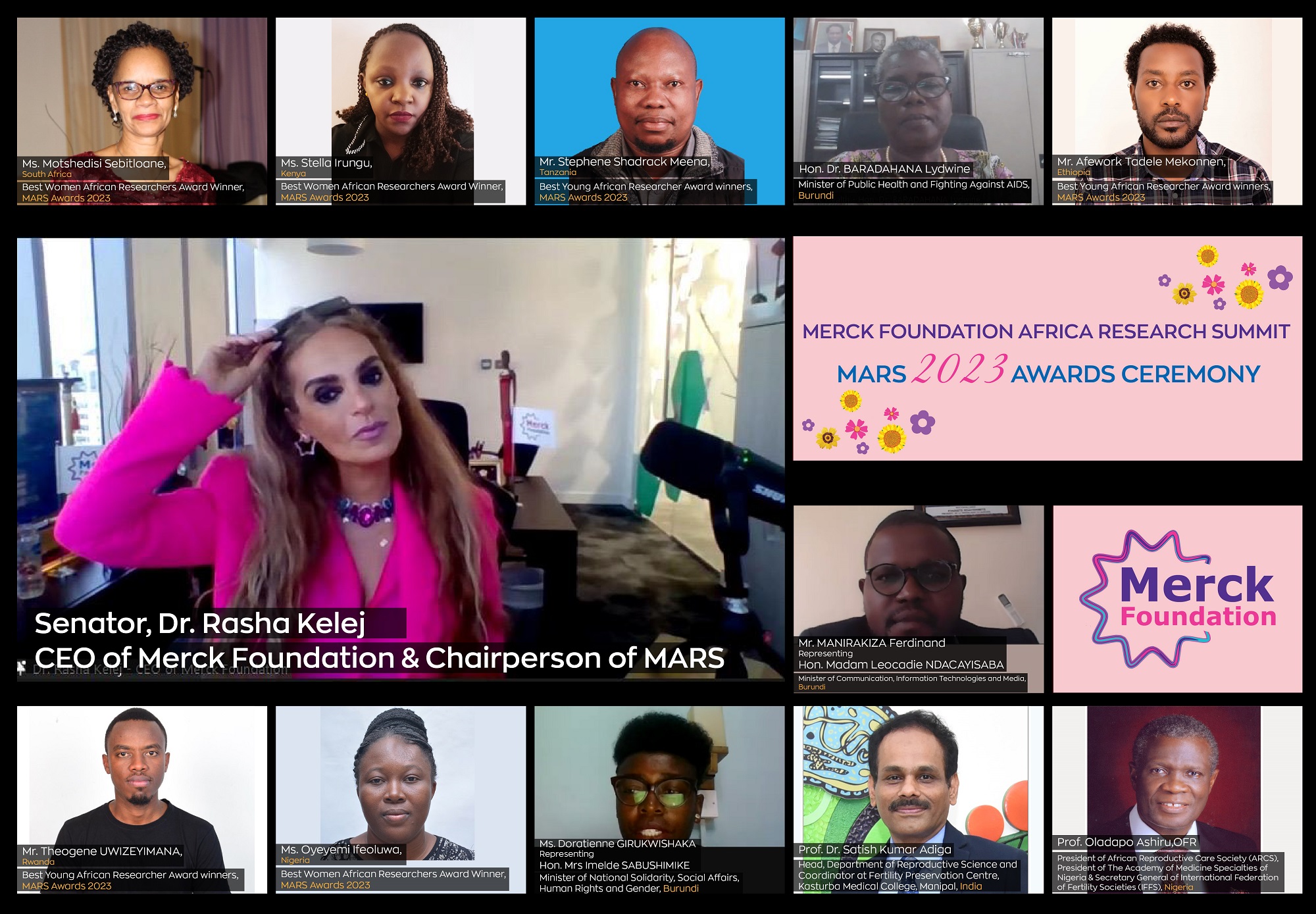 Merck Foundation Africa Research Summit (MARS) Awards 2022 - Online Award Ceremony